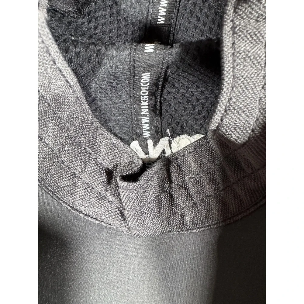 Nike Golf Hat Cap Strap Back One Size Black Konami Mesh Breathable Mens